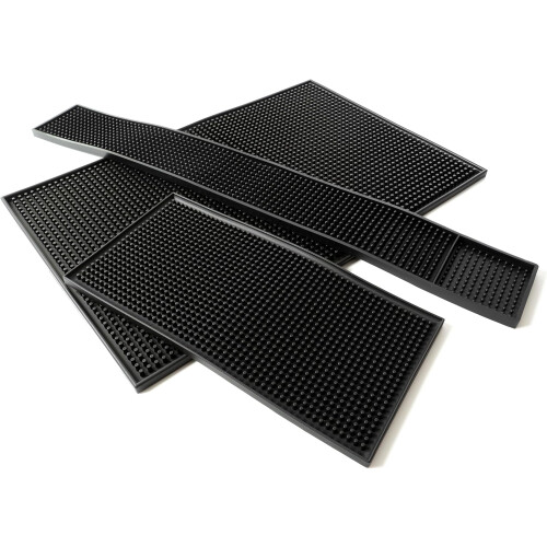 Rubber Bar Mat Set 3 Pack  Thick Durable NonSlip Spill Control for Bar Kitchen Glass Drying 1