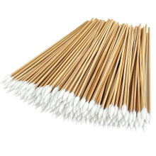 6 Inch Pointed Tip Cotton Swabs with Bamboo Handle for Precision Cleaning Electronics and Guns 200pcs
