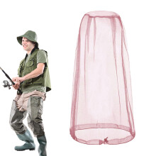Fly Net Hat Mesh Fly Head Net Outdoor Bucket Hat Mesh Face Cover Drawstring Hat For Camping Travel Color1 XXXXL