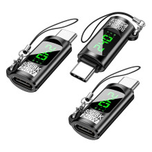 ONB7-240W USB-C-Leistungsmessgerät-Adapter, 3er-Pack mit LED-Digitalanzeige, 80 Gbit/s Datenübertragung