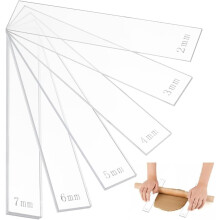 ONB7-12-teiliges Set mit Tiefenführungslehren für Acryl-Polymer-Ton in 6 Größen (2, 3, 4, 5, 6, 7 mm), verstellbar für Ohrringe, Rollen