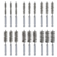 ONB7-3sets 18-teiliges Edelstahl-Drahtbürsten-Set mit 1/4"-Sechskantschaft für effiziente Reinigung, 6 Größen (8/10/12/15/17/19 mm)