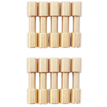 ONB7-DIY Knife Handle Studs Rivets, Brass Bolts Fasteners for Knives, Pack of 10 (25mm)