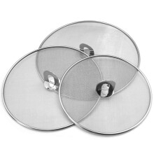 Grease Splatter Screen Set Stainless Steel Splatter Guard for Frying Pan with HeatResistant Handle
