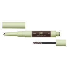 Pixi Natural Brow Duo - Deep Brunette, Precision Pencil & Tinted Gel, Waterproof Brow Shaper For All-Day Hold, Paraben-Free, 0.2Oz