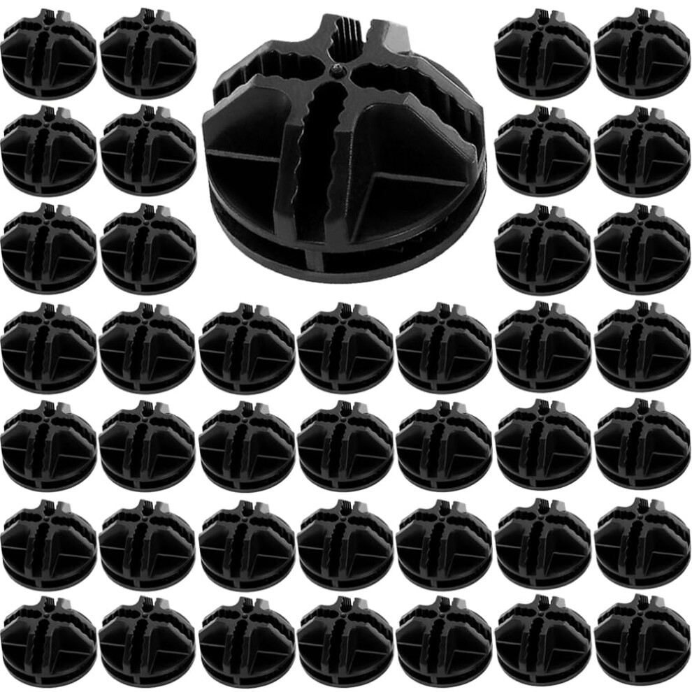 40Pcs Wire Cube Connectors For Secure Panel Connection, Modular Closet And Wire Shelving, Black 9187378952917