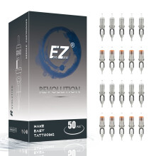 EZ Tattoo Cartridge Needles Assorted - 50Pcs #10 Mixed (3RL 5RL 7RL) & #12 Mixed (5RS 7RS) Round Liner/Shader Tattoo Needle Cartridges for Tattooing