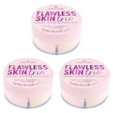 essence Flawless Skin Trio Loose Setting Powder, No. 10, Multicoloured, Brightening, Natural, Vegan, Oil-Free, Paraben-Free, No Microplastic