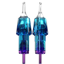 CNC Tattoo Needles Cartridge 20Pcs #12 9RL Bugpin 0.35mm Round Liner X-Taper Disposable Cartridges with Membrane for Rotary Tattoo Machine Supply