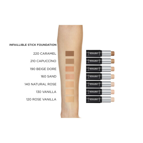L’Oréal Paris L?Oreal Paris Infallible Shaping Stick Foundation 140 Natural Rose 9g 2