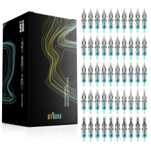 STIGMA 50Pcs Tattoo Cartridges Needles Assorted Mixed #10 Bugpin Disposable Tattoo Needles 3RL 5RL 7RL 9RL 5RS 7RS 9RS 7RM 9RM 9M1 EN02B-50KITEU-M