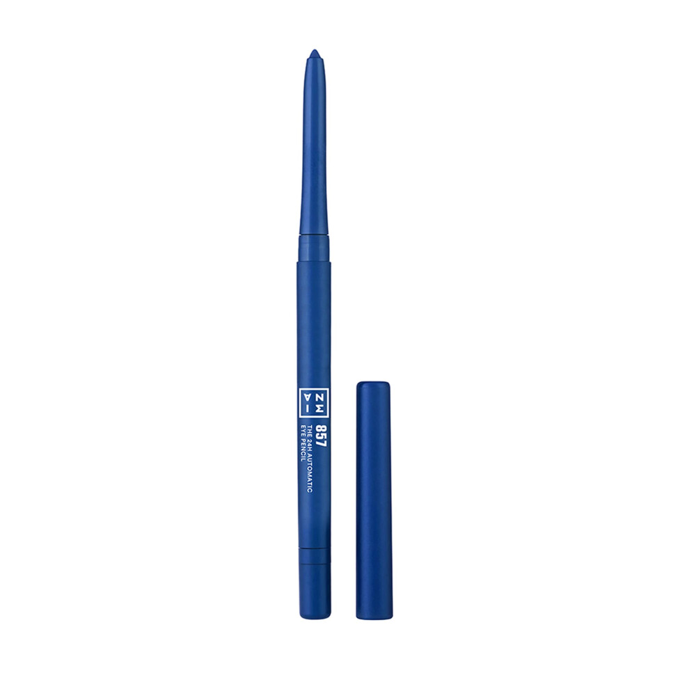 3Ina Blue Makeup - The 24H Automatic Eye Pencil 857 - Creamy Precise Long Lasting Eyeliner Waterproof - Sharpener & Brush