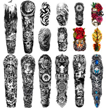Extra Large waterproof Temporary Tattoos 8 Sheets Full Arm Fake Tattoos and 8 Sheets Half Arm Tattoo Stickers for Men and Women (58x18CM)?
