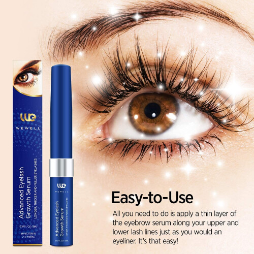 Wewell Eyelash Growth Serum, Thicker Lashes, 3 ML (Peacock Blue) 2