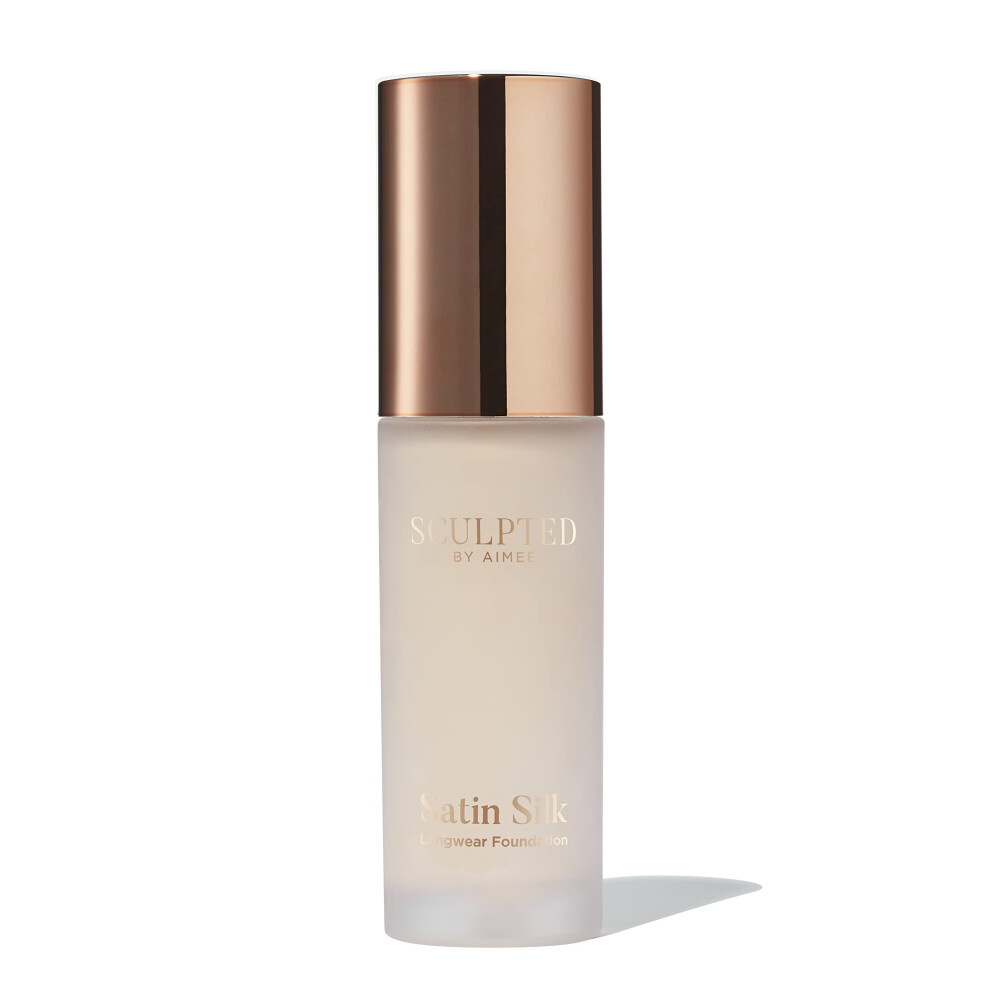 Sculpted By Aimee Connolly Satin Silk Longwear Foundation From Sculpted By Aimee (Porcelain 1.0) - Lightweight, Hydrating & Buildable High Coverage, Sweat-Resistant Foundation