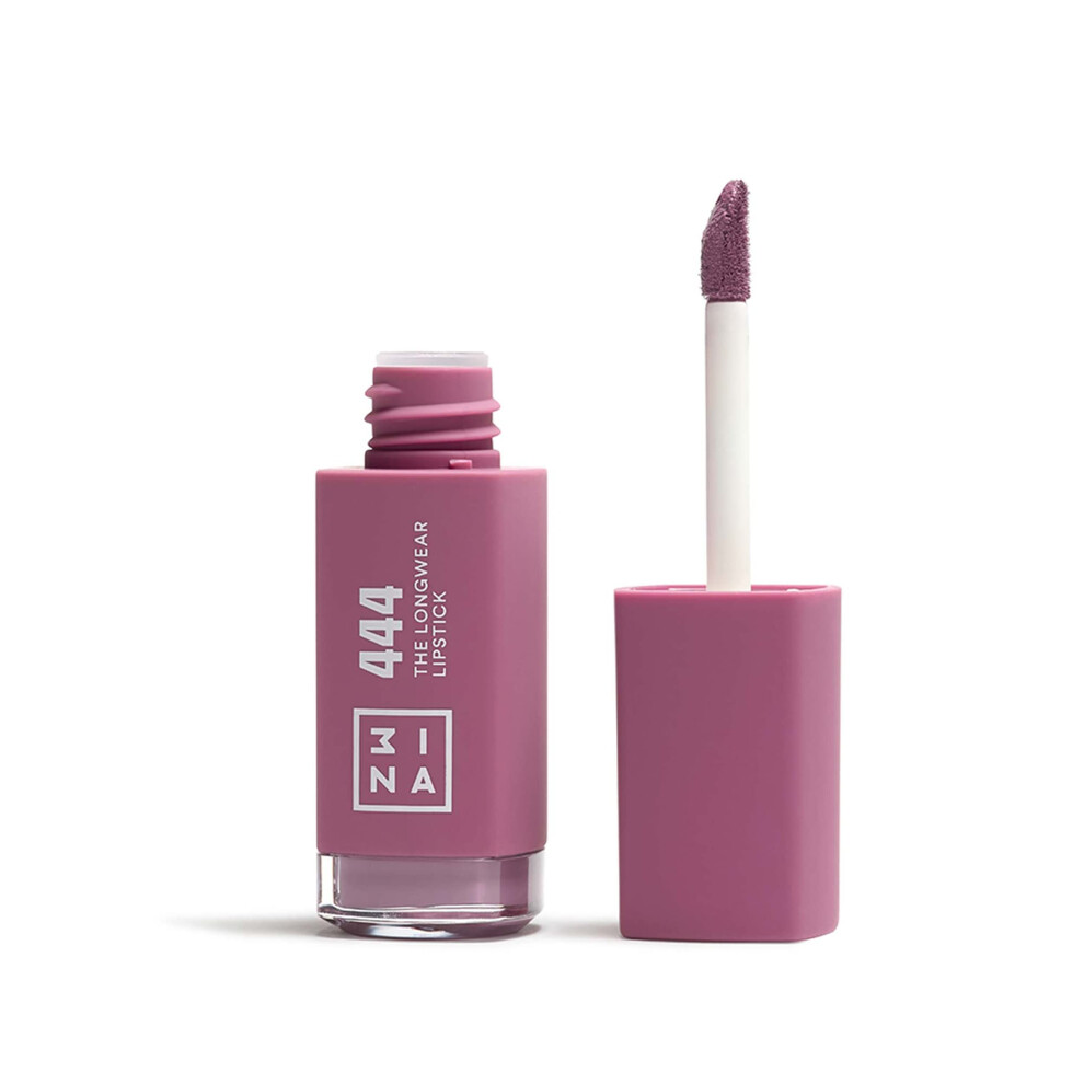 3Ina Purple Makeup - The Longwear Lipstick 444 - Lilac Long Lasting - Matte Liquid With Hyaluronic Acid