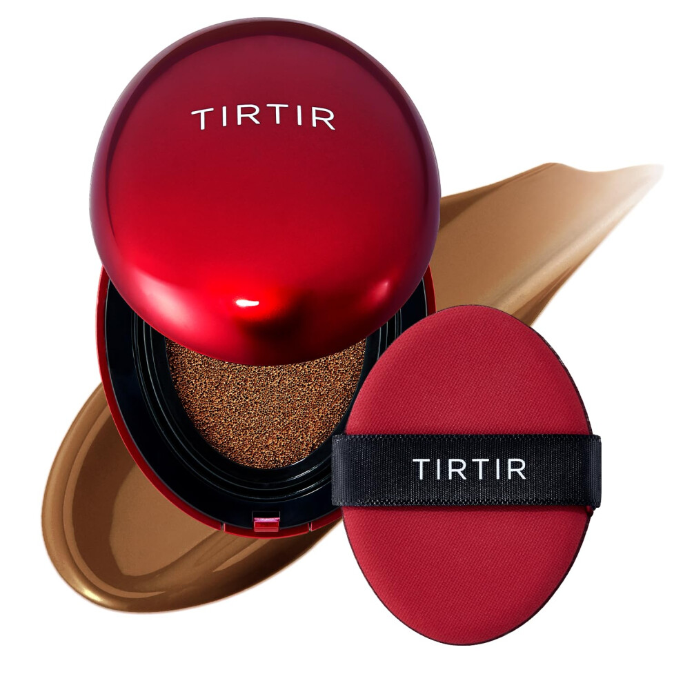 Tirtir Red [*Mini Size*] Mask Fit Cushion Foundation | Long-Lasting, Lightweight, Buildable Coverage, Semi-Matte Finish, Korean Cushion Foundation
