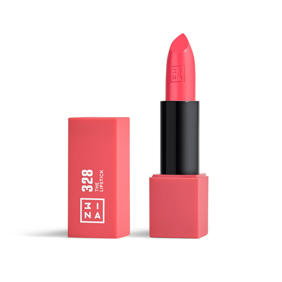 3Ina Pink Makeup - Vegan - The Lipstick 328 - Electric - Highly Pigmented Shades - Moisturizing Creamy Texture - Smooth Formula - Intense Color