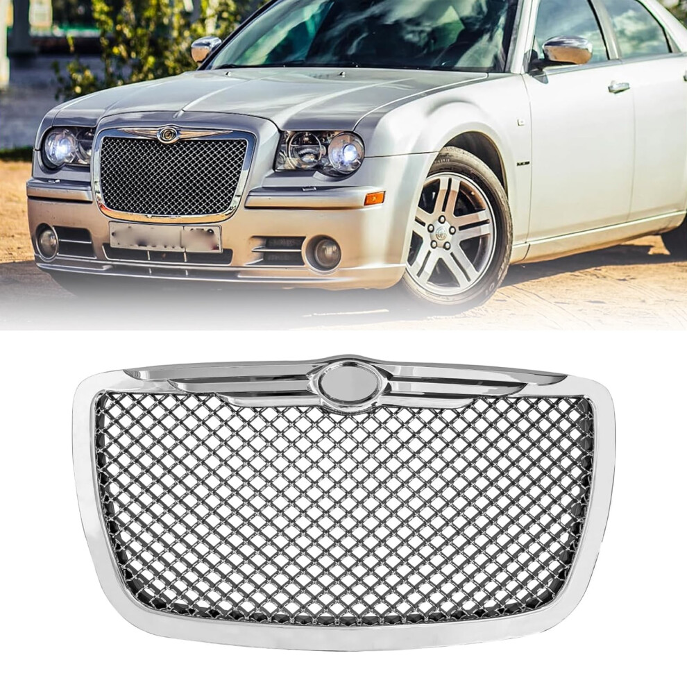 Honeycomb Chrome Mesh Front Bumper Grille For Chrysler 300 300C 20052010 Precise Fit Design 9199774709033