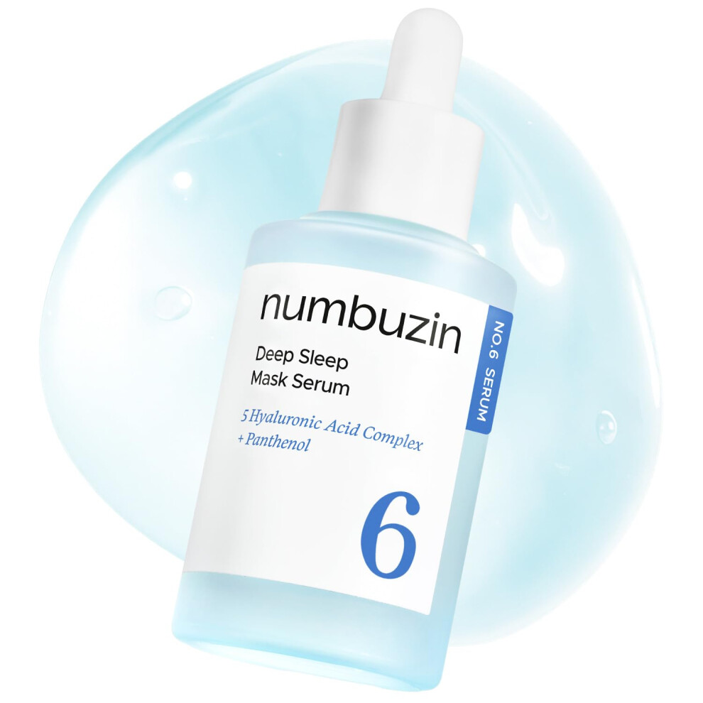 Numbuzin No.6 Serum | Deep Sleep Mask Serum | Iceland Glacier Water For Instant And Long-Lasting Hydration With Hyaluronic Acid & Niacinamide | Korean