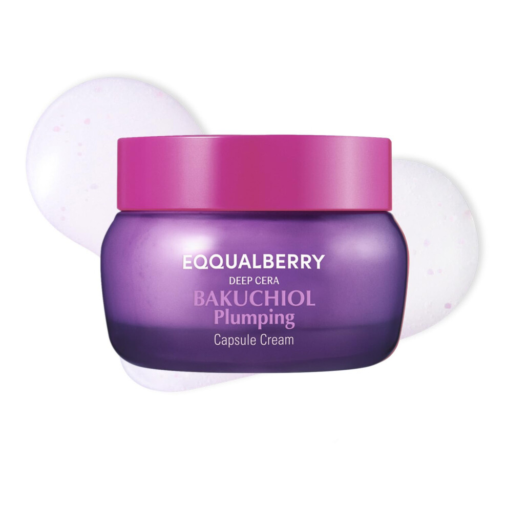 Eqqualberry Cream Equalberry Deep Cera Bakuchiol Plumping Capsule 50Ml, 99% Pure Bakuchiol, Non-Irritating Facial Moisturiser