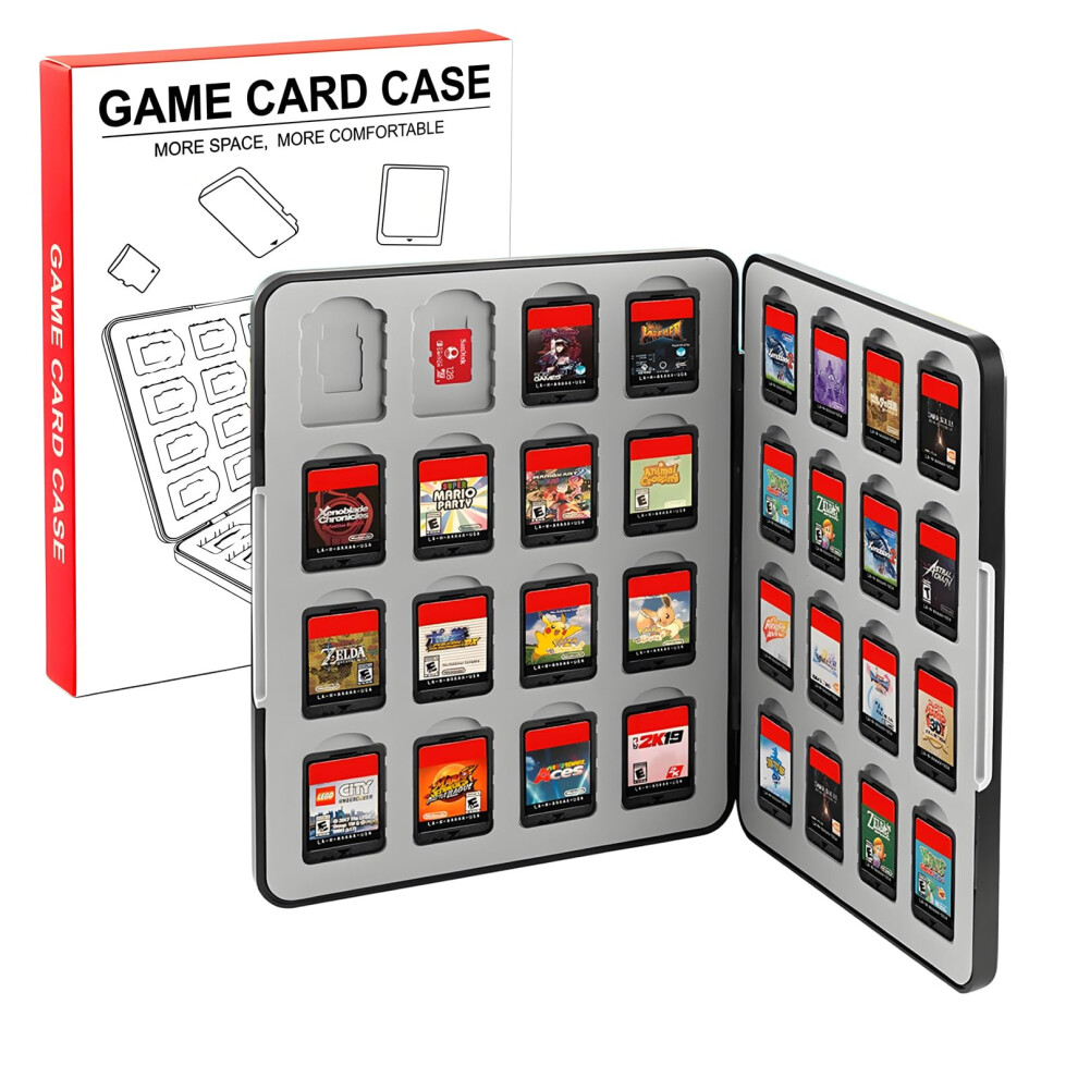 Game Case For Nintendo Switch With 32 Slots For Games And Micro Sd, Magnetic Lock, Waterproof Protection 9199774709057