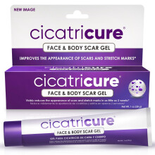 Cicatricure Face & Body Scar Gel, Reduces the Appearance of Old & New Scars, Stretch Marks, Surgery, Injuries, Burns and Acne, 1 Ounce (Packaging May