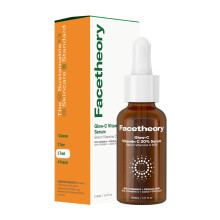 facetheory Glow-C Vitamin C 30% Face Serum (Unscented) - Pro-Strength Vitamin C Serum for Face - Skin Brightening, Firming and Anti Aging Serum (30
