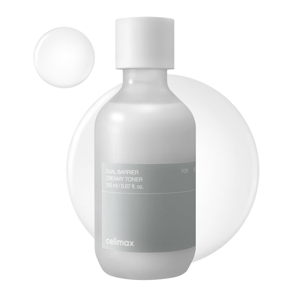 Celimax Dual Barrier Creamy Toner With Ceramides, Peptide, Oil & Alcohol Free, Facial Astringent, Hydrating, Calming, Soothing, Non Irritating,150Ml