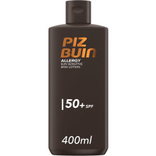 Piz Buin Allergy Lotion SPF 50 (400ml), Sun Cream to Strengthen Skin's Resilience, Sunscreen with Immediate and Effective UVA/UVB Protection for