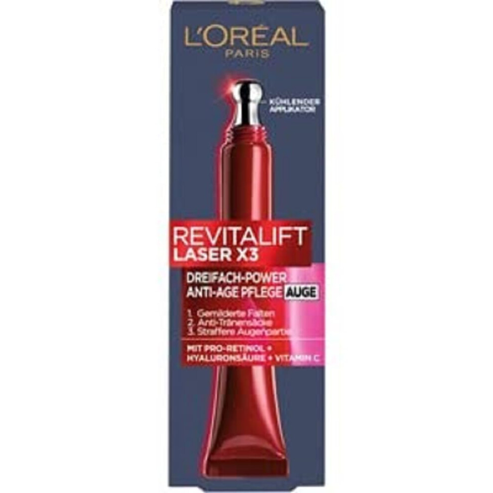 LâOrã©Al Paris L'or?Al Paris Revitalift Laser X 3 Eye Care, 1 Pack (1 X 15 Ml)