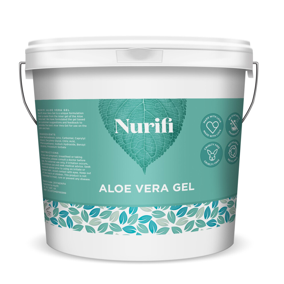 Nurifi 1Kg 99% Pure Aloe Vera Gel - By - For Face, Skin & Hair