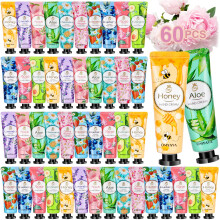 60 Pack Hand Cream, Gift Set for Women, Hand Moisturizer for Dry Cracked Hands, Mini Hand Cream Multipack, Small Gifts for Mother Teacher Nurse