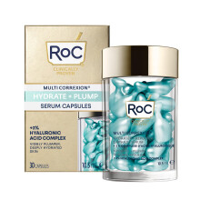 RoC - Multi Correxion Hydrate + Plump Serum Capsules - Maximum Plumping Power - Boost Skin?s Hydration Level - with Hyaluronic Acid - 30 Capsules