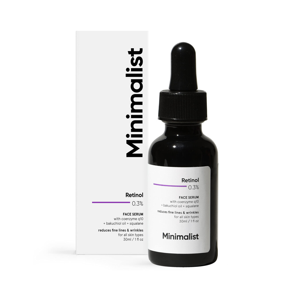 Minimalist Women's 0.3% Retinol Face Serum Night Face Serum With Retinol & Q10 To Reduce Fine Lines & Wrinkles | For & Men
