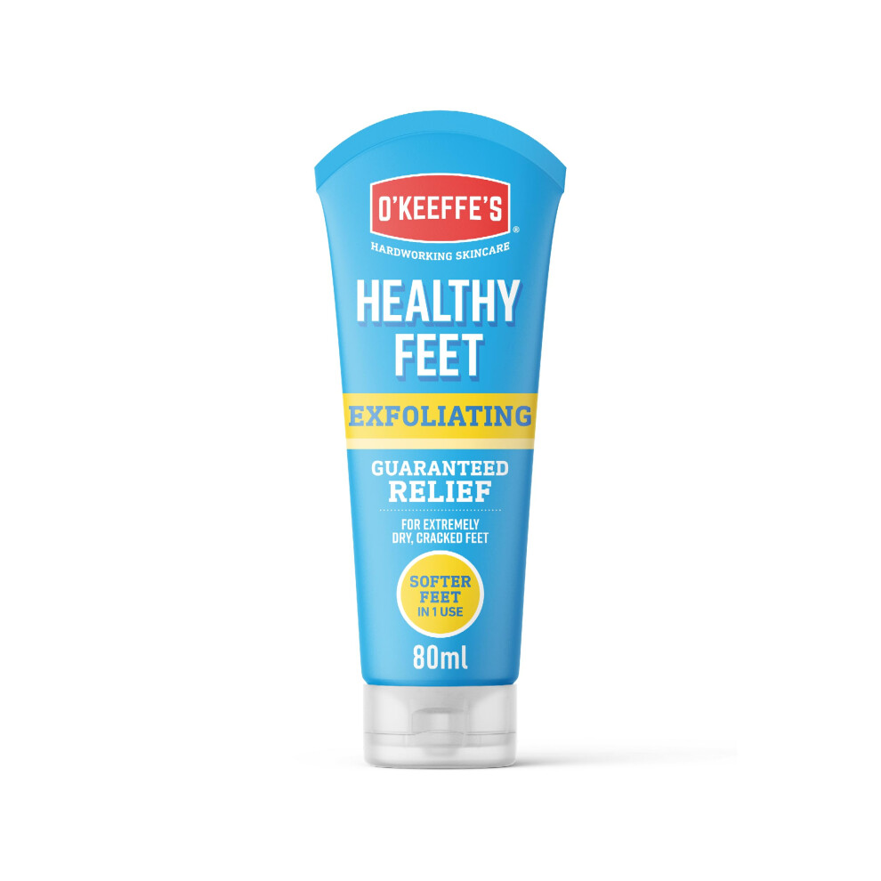 O'keeffe's Healthy Feet Exfoliating Tube, 80Ml ? Foot Cream For Very Dry Skin, Cracked Heels And Feet | Softer Feet In One Use