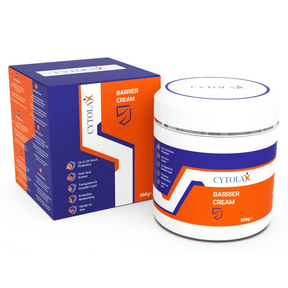 Cytolax Cream Barrier 500G | Durable 24Hour Protection | Prevents Skin Irritation & Sores | Improves Elasticity & Repairs Damaged Skin | Incontinence