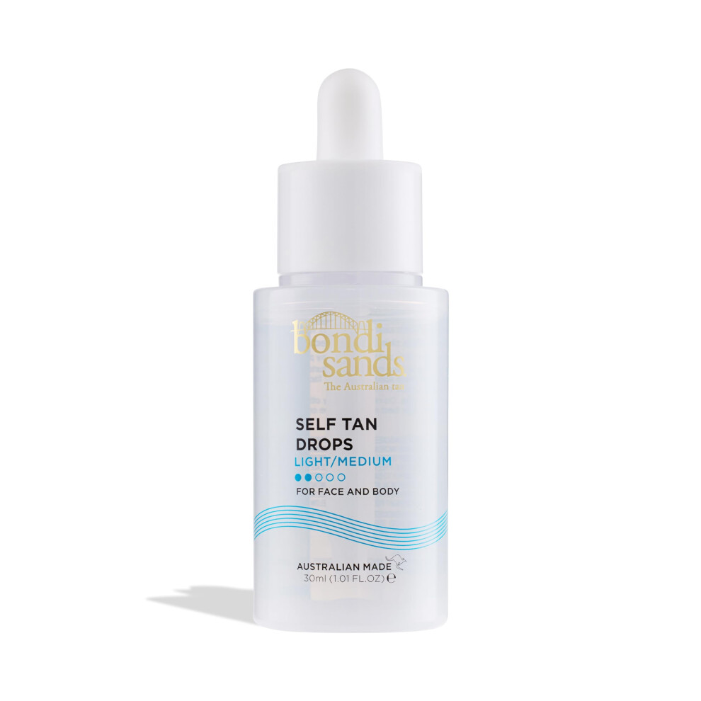 Bondi Sands Light Self Tan Drops - /Medium 30Ml | Customisable Glow | Suitable For Sensitive Skin | Vegan + Cruelty Free|30Ml/1.01 Fl Oz