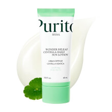 PURITO Wonder Releaf Centella Daily Sun Lotion SPF50+ PA++++, 60ml / 2.02 fl.oz, Lightweight, Non White Cast, UVA & UVB Protection, K-Beauty