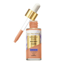 Max Factor Miracle Pure Skin Reset Serum Foundation, 70-85 Medium Cool, 2-in-1 Serum Formula, Healthy Looking Skin, Medium Coverage, Satin Matte