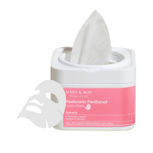 Mary&May Hyaluronic Panthenol Hydra Mask - Daily Pull Out Sheet Mask for Intense Moisturizing and Soothing - Korean Skincare, Hypoallergenic,
