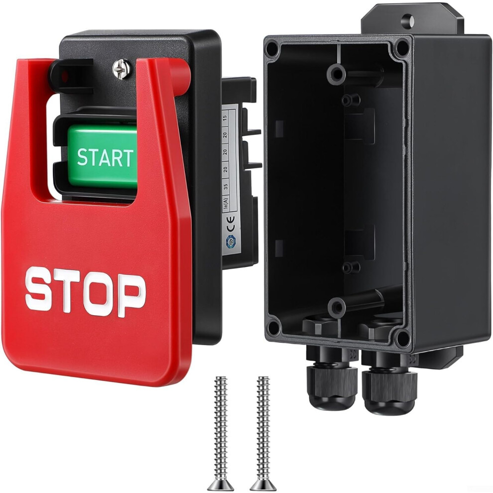 Single Phase Power Switch Wide Voltage 120V 220V 380V For Table Saw Emergency Stop Safety Control 9094768955215