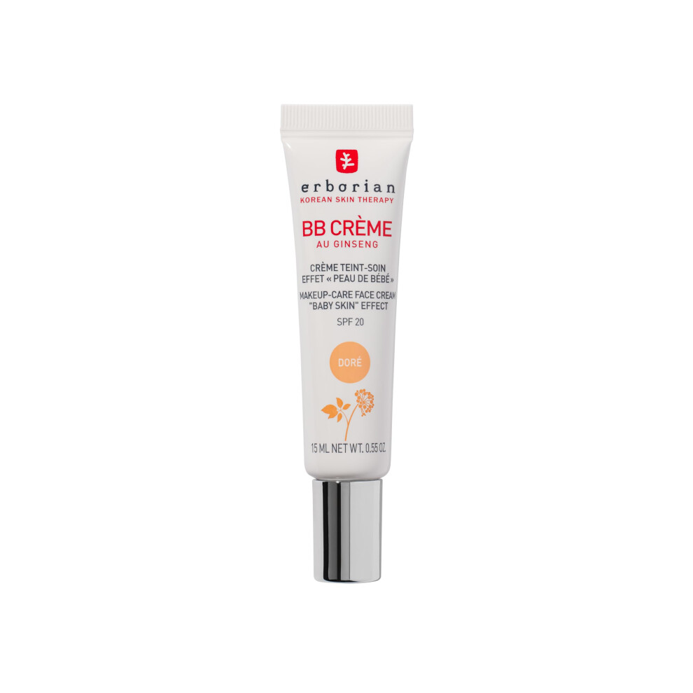 Erborian Cream - Bb With Ginseng - Complexion - "Baby Skin" Effect - Korean Cosmetic Treatment 5 -In -1 For Spf 20 - Dor? 15 Ml