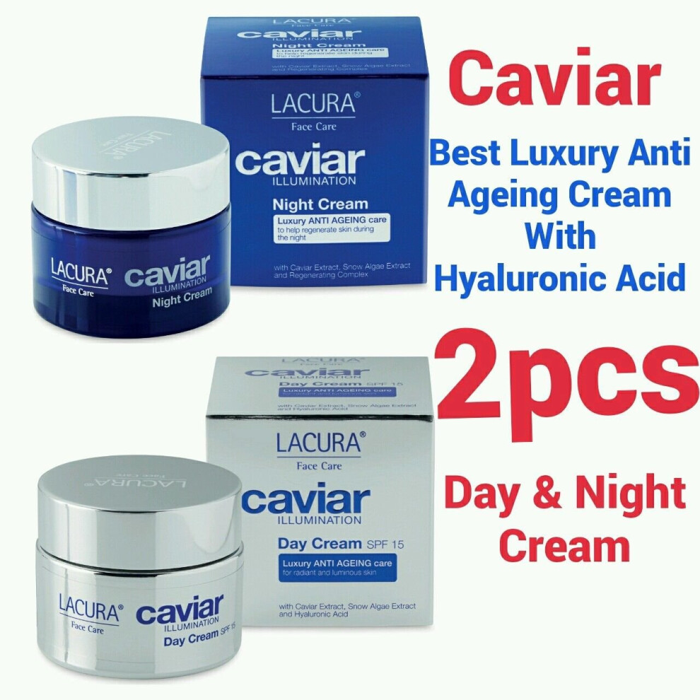 Lacura Cream Caviar 50Ml Day + 50Ml Night Set Anti Ageing Skincare