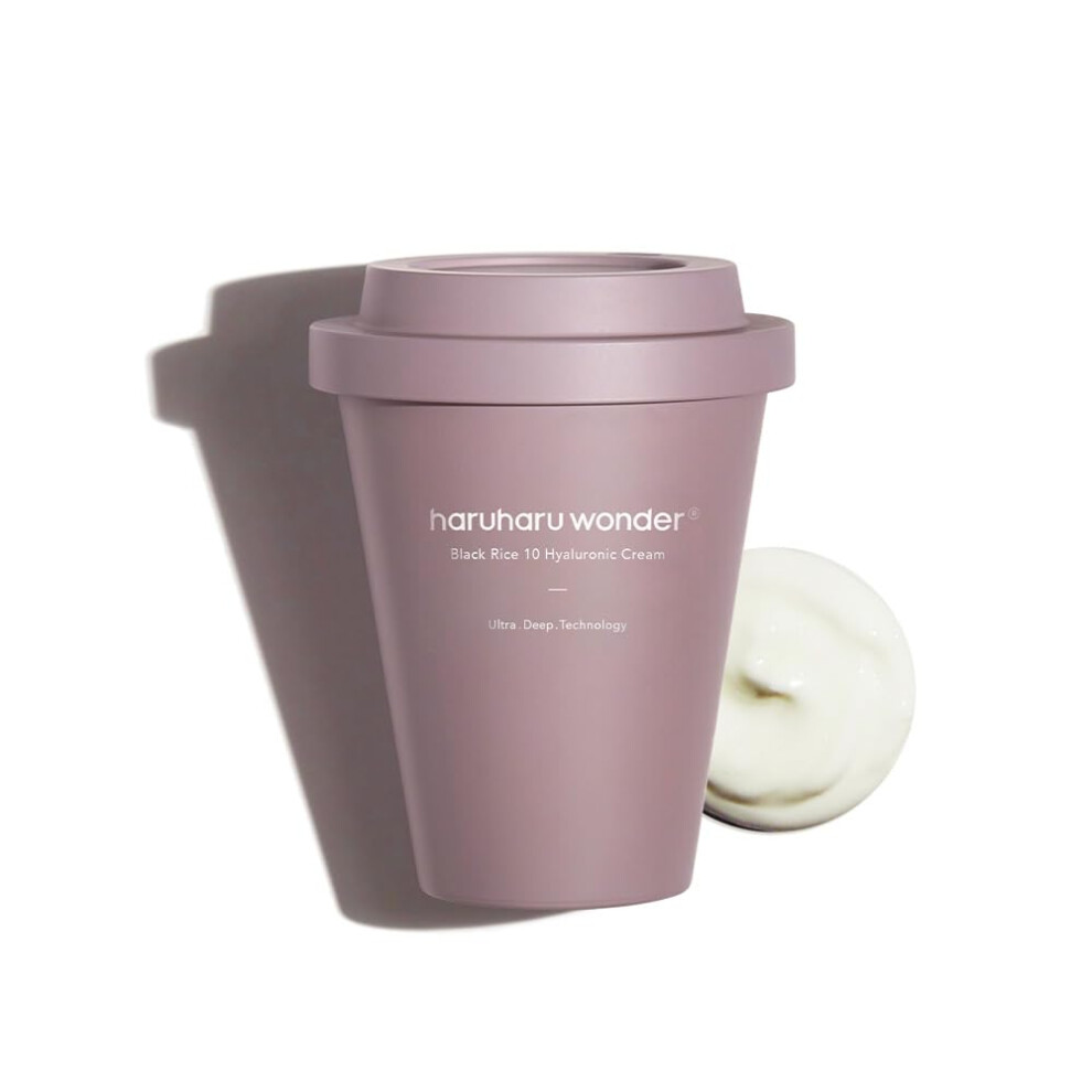 Haruharu Black/Cream Wonder Rice 10 Hyaluronic Face Moisturizer, Vegan, Cruelty Free, Daily Skincare, Korean Skincare, 90Ml