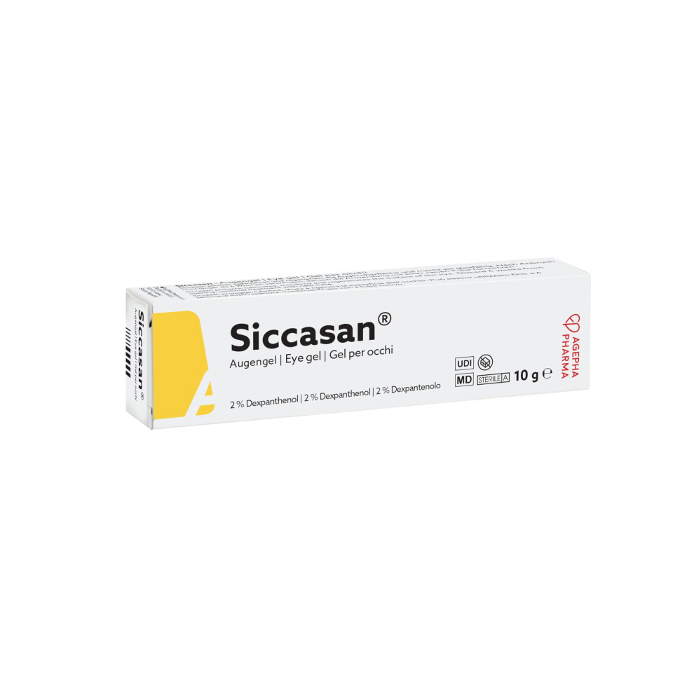 Siccasan Intensive Dry Eye Gel With Carbomer And Dexpanthenol | Corneal Gel & Eye Lubricant | Relief Against Dry, Irritated And Sore Eyes | Night Time