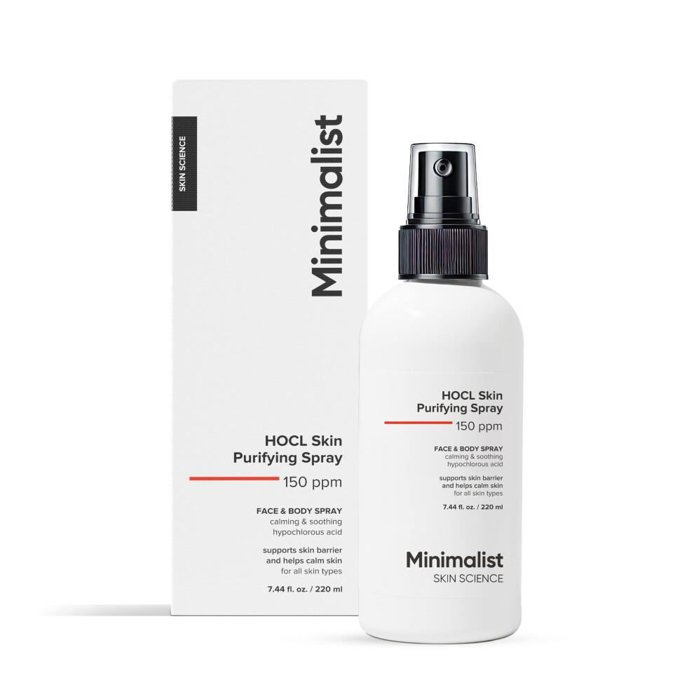 Minimalist Hypochlorous Acid Spray For Acne, Eczema & Redness Relief | Soothes & Purifies Skin Post Workout & Prevents Breakouts | Gentle On Skin Hocl