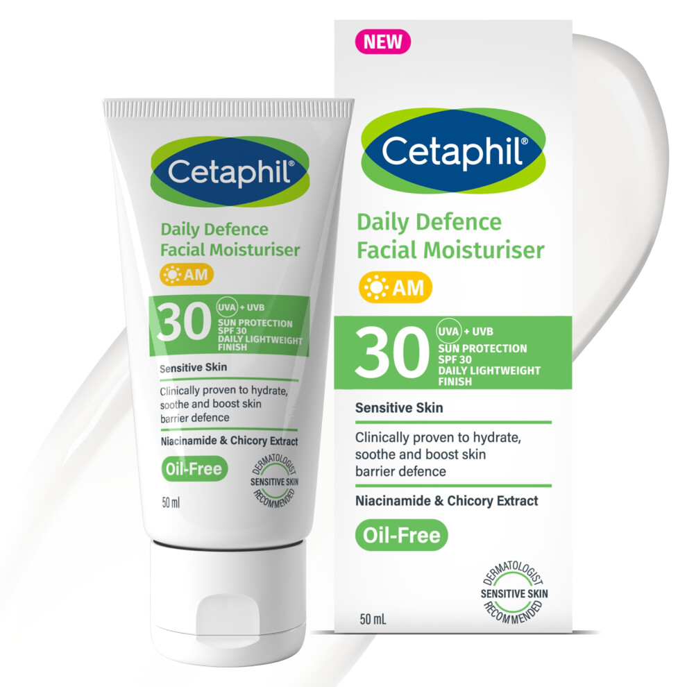 Cetaphil Daily Defence Spf For Sensitive Skin, Spf 30 Moisturiser/Spf 50 Mineral Sunscreen Cream