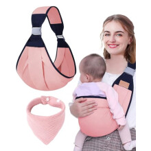 Baby Carrier, Ergonomic Infant Carrier for Newborn to Toddler, Adjustable Hip Seat Sling, Breathable Cotton for Going Out
