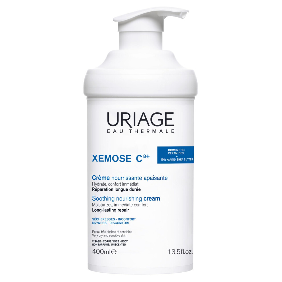 Uriage Cream X?Mose Lipid-Replenishing Anti-Irritation 400Ml - Face & Body - Very Dry Skin Prone To Atopy - Hydrates, Immediately Soothes Itching